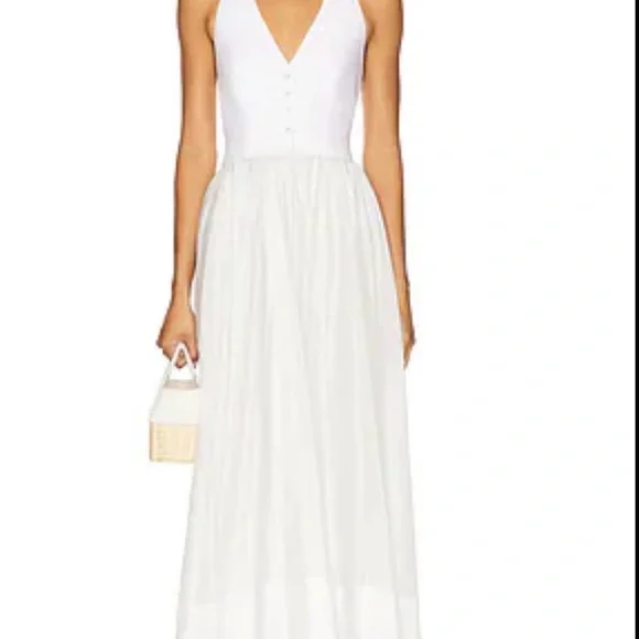 Camila Coelho Elegant White Halter Maxi Dress - Picture 3 of 7